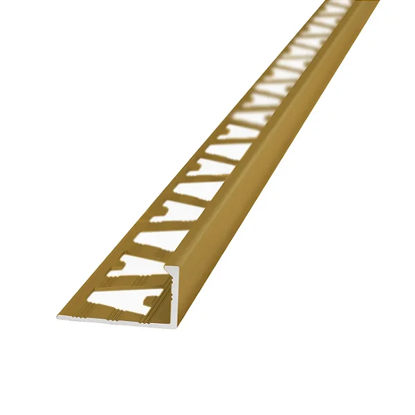 Perfil de Acabamento em L - Atrim - Vara em L - Ouro Fosco - Alumínio - 2,5 x 10 mm - 2,5m linear