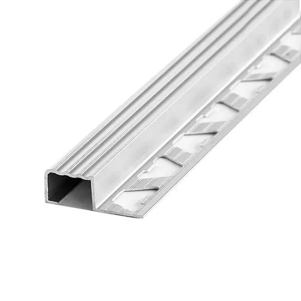 Protetor de Degrau - Atrim - Grada - Cromo Fosco - Alumínio - 10,5 x 20 mm - 2,5m linear