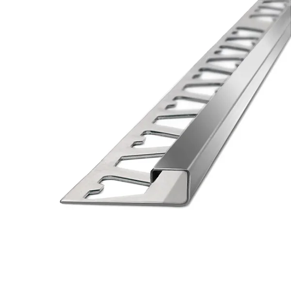 Perfil de Acabamento - Atrim - Terminação Quadrada - Brilhante - Aço Inox - 10 x 10 mm - 2,5m linear