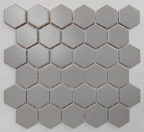 Pastilha de Porcelana - Atlas - Drop System - Inox - Hexagonal 5 cm - 1,09 m2