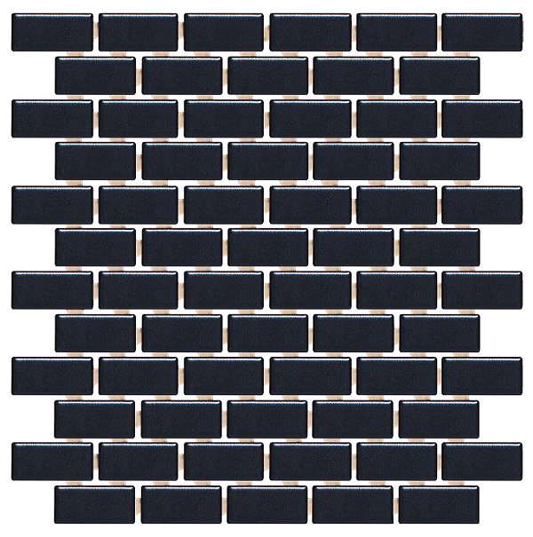 Pastilha de Porcelana - Atlas - Drop System - Preto - 2,5 x 5 cm - 1,28 m2