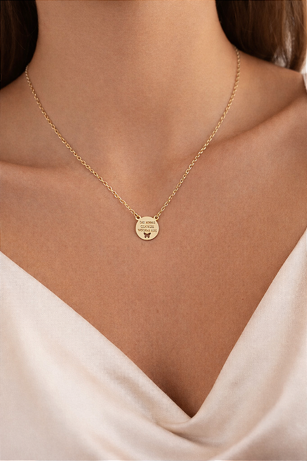 Colar das minhas cicatrizes nasceram asas - Folheado a Ouro 18K