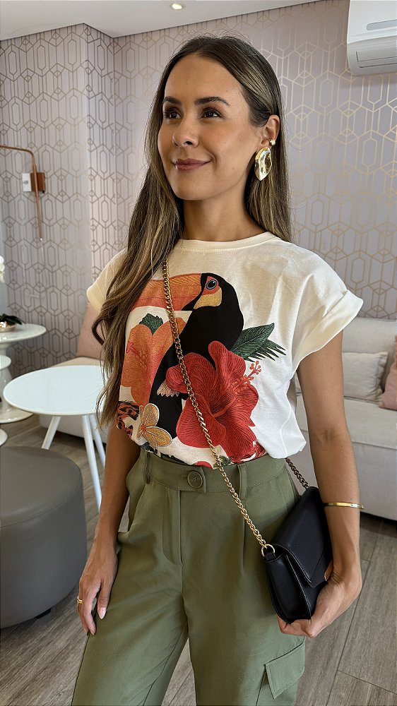 T-Shirt Rio Tucano Manga Japonesa