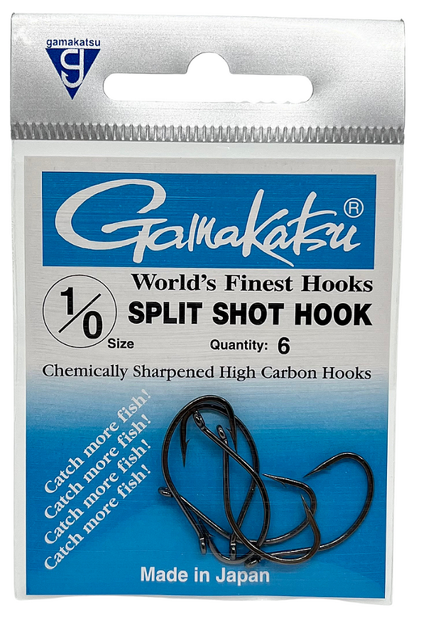 Anzol Split Shot Hook Gamakatsu - 1/0