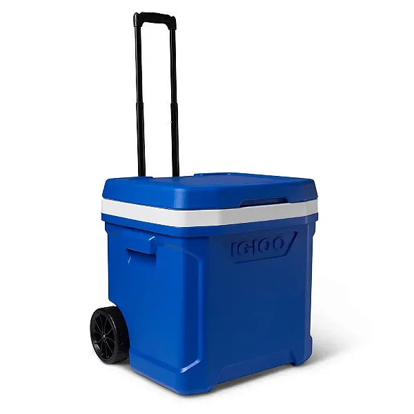Caixa Térmica Cooler Ice Cube Azul Com Rodas 56L Igloo