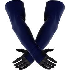 Manguito C/ Luva 50UV Marinho Mar negro
