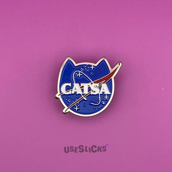 Pin Clube Gatos Astronautas Esmaltado