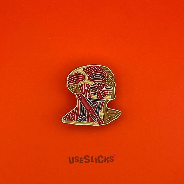 Pin Anatomia da Cabeça Esmaltado - Edição Limitada