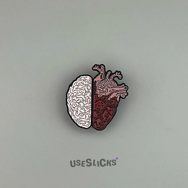 Pin Coração & Cérebro Esmaltado