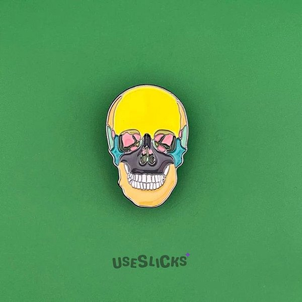 Pin Anatomia Do Crânio Esmaltado - Edição Limitada