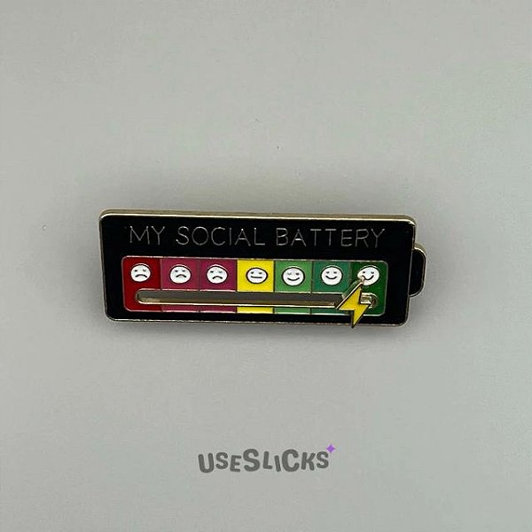 Pin Interativo Bateria Social Esmaltado - Edição Limitada