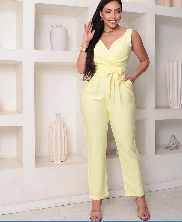 Macacão Elegance Amarelo