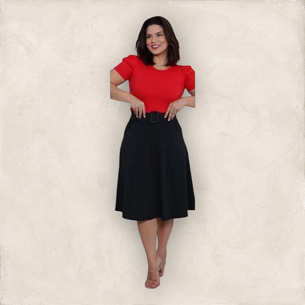 Saia Godê Lisa com Cinto