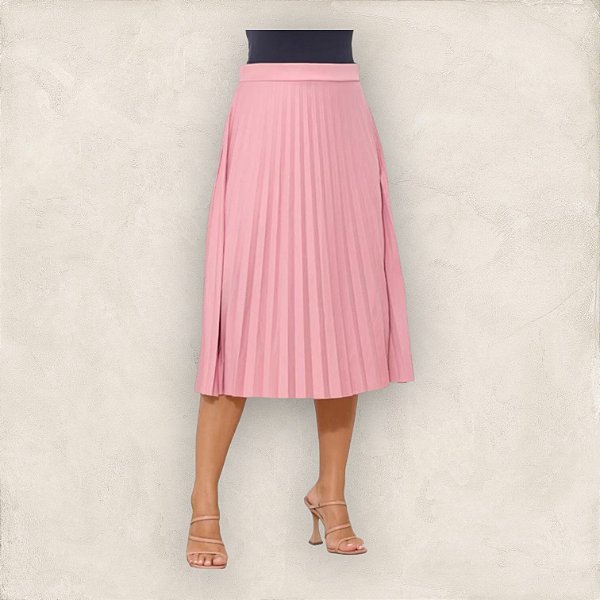 Saia Curta Plissada Curta