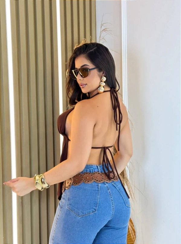 Cropped Frente Única de Alça