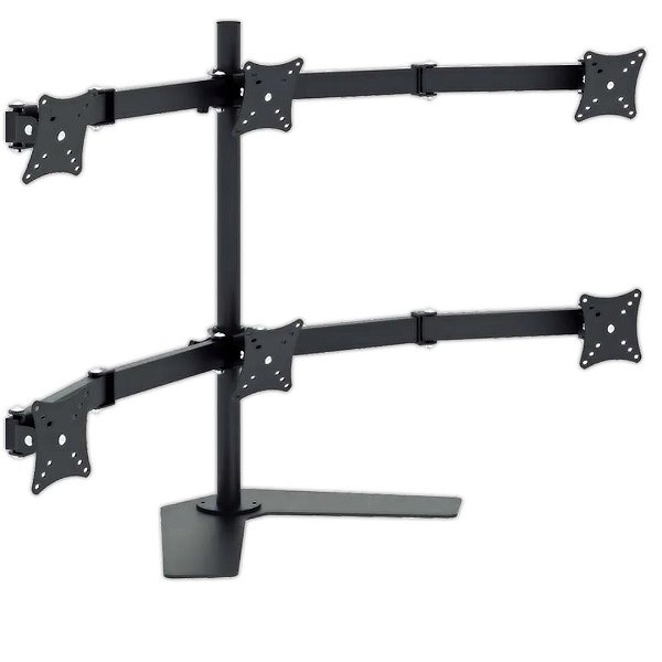 Suporte Para 6 Monitores Até 24 Polegadas - Mt6ergo