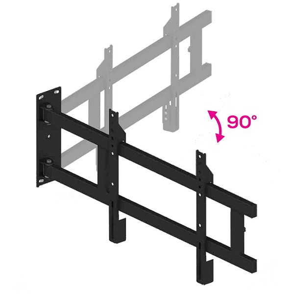 Suporte de TV com abertura 90 Graus TVs de 43 a 65 - STPA90