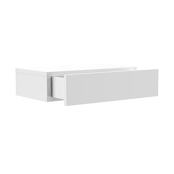 Gaveta suspensa mesa de cabeceira em mdp branco - FLY-BRANCO