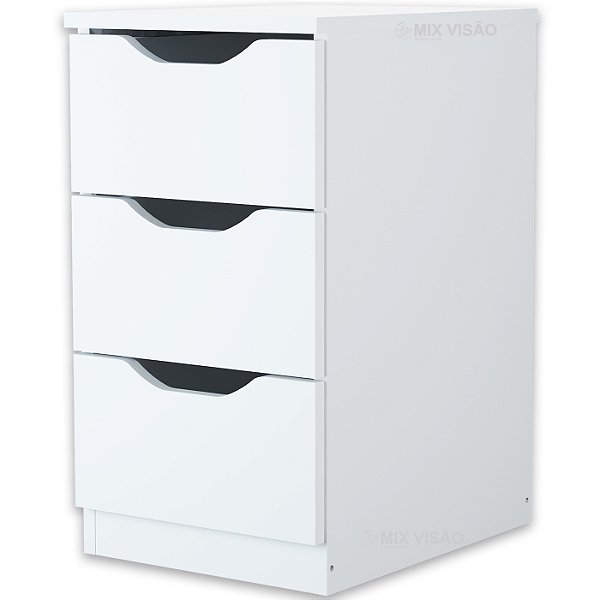 Gaveteiro Multiuso Com 3 Gavetas Branco