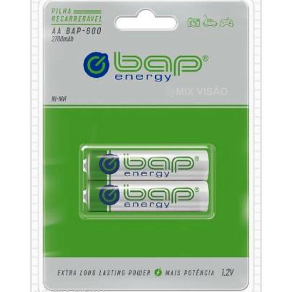 Pilha Recarregavel AA 1.2v 2700mah C/2 BAP600