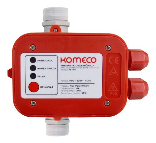 Pressostato Ps1100 Para Água Fria E Quente Komeco - Bivolt