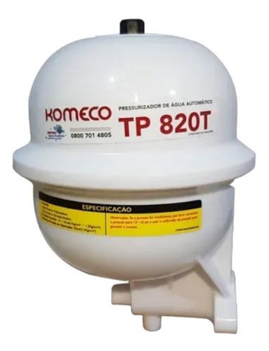 Cuba De Pressão Bomba Pressurizador Komeco Tp 820 Ou Tp 825