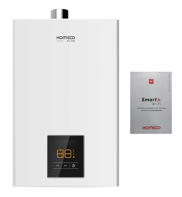Aquecedor De Água A Gás Komeco KO 16 D PRIME 16 Litros Com Módulo Wi-Fi Glp