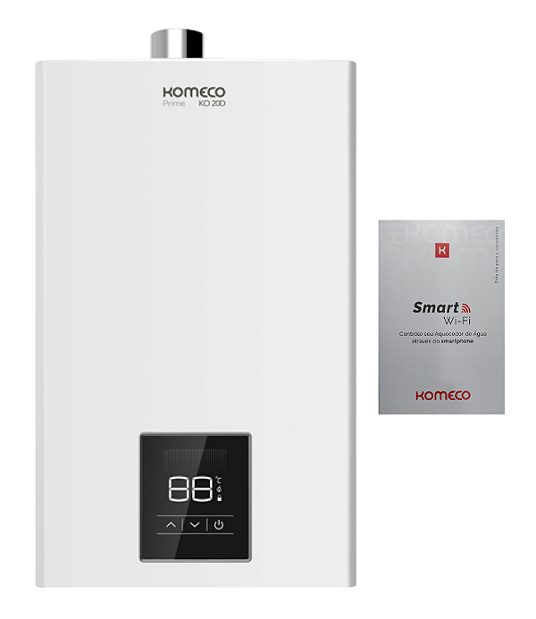Aquecedor De Água A Gás Komeco KO 21 D Prime 21 Litros Com Módulo Wi-Fi GLP