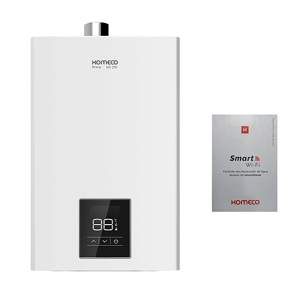 Aquecedor Komeco KO 21 D Prime GLP 21L Branco + Módulo Wi-Fi