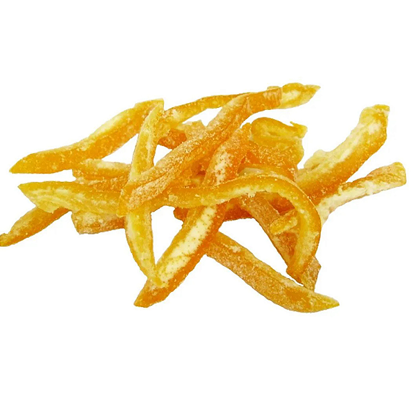 Casca de Laranja Cristalizada em Tiras Sabores da Prata a Granel (Venda por Kg)
