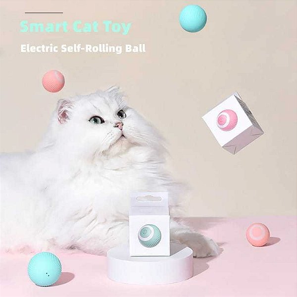 Bola Brinquedo Elétrico Automático Gatinho Cão