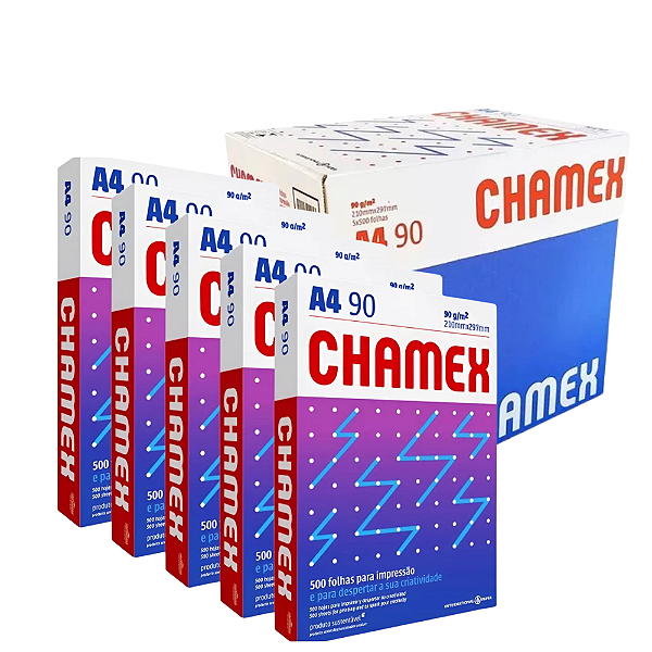 CHAMEX A-4 90 GRS 210X297MM CX 05 UND