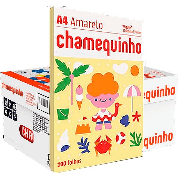 CHAMEQUINHO 75 GRS 210X297MM 100 FLS AM 25 UND