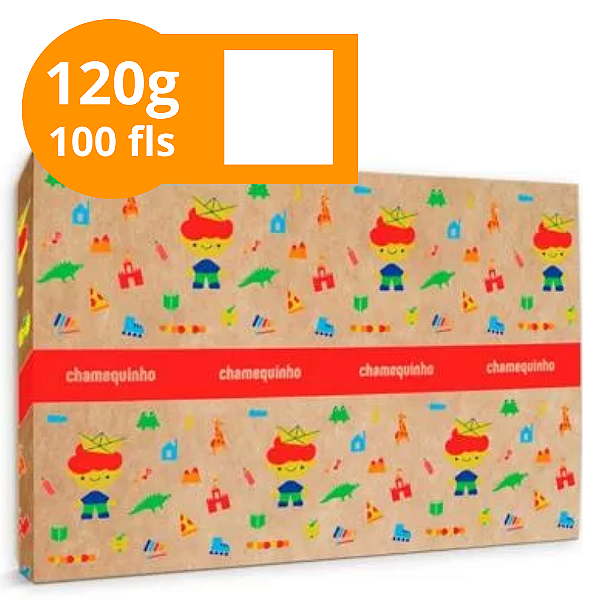 CHAMEQUINHO 120 GRS CARTOLINA 50X66MM BCO 100 FLS