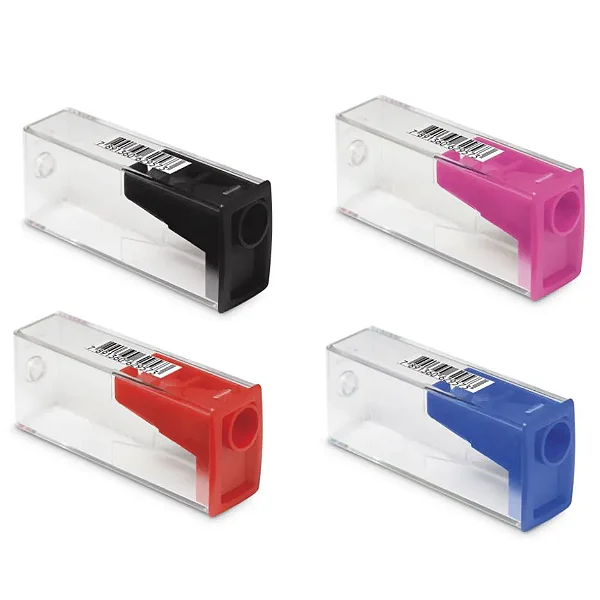 Apontador Escolar C/Deposito Cores 125LVZF FABER CASTELL 5550