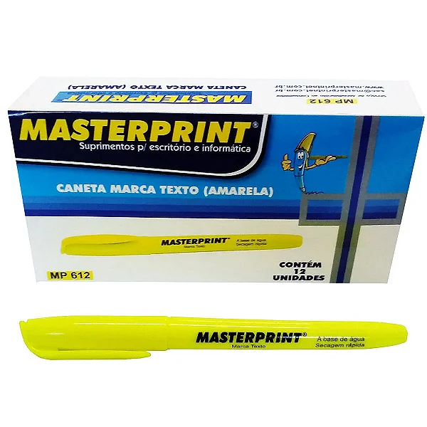 Marca Texto MASTERPRINT MP612 AM C/12und