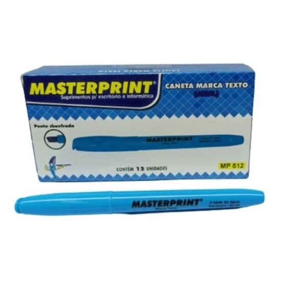 Marca Texto MASTERPRINT MP612 AZ C/12und