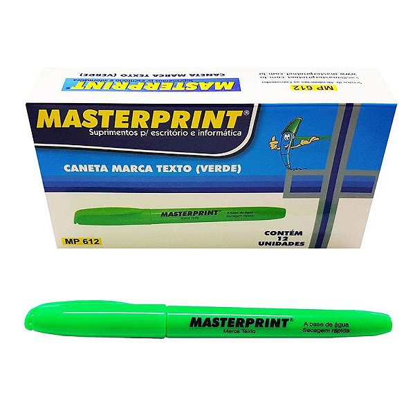 Marca Texto MASTERPRINT MP612 VD C/12und
