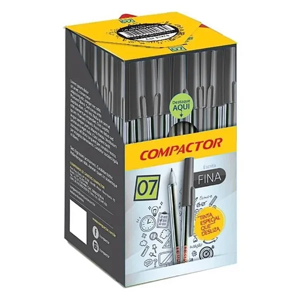 Caneta Esferografica COMPACTOR 0,7 PT C/50und