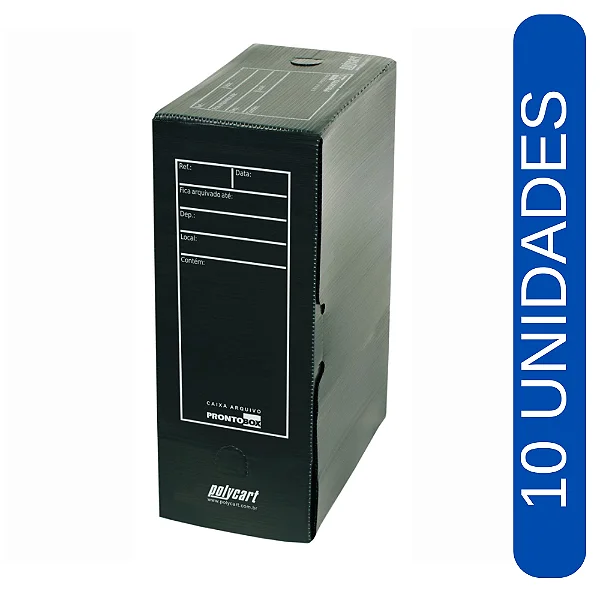 Arquivo Morto Plastico POLYCART 4007 PT C/10und