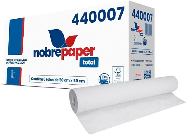 LENCOL DESCAST PAPEL 50CMX50M 25G BCO - NOBREPAPER 440007