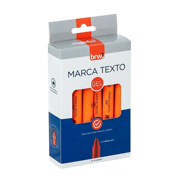 Marca Texto BRW Gel Neon LA C/12und