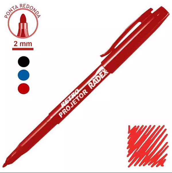 Marcador Permanente CANETTAO GRANDE 8x4mm RADEX 140 VM