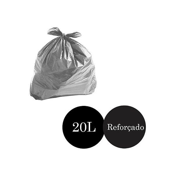 SACO P/LIXO CINZA  20 L 1,5KG REFORCADO 7,5MC 100X1 SO LIXO