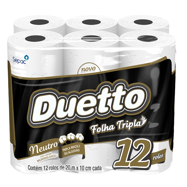 PAPEL HIGIENICO FT DUETTO C/12RL 20M 6X12RL