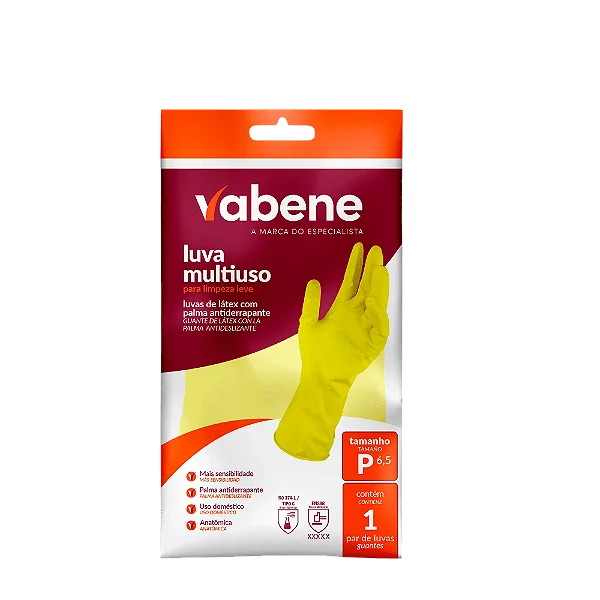 LUVA LATEX MULT LEVE G AM 1726 VABENE 1726