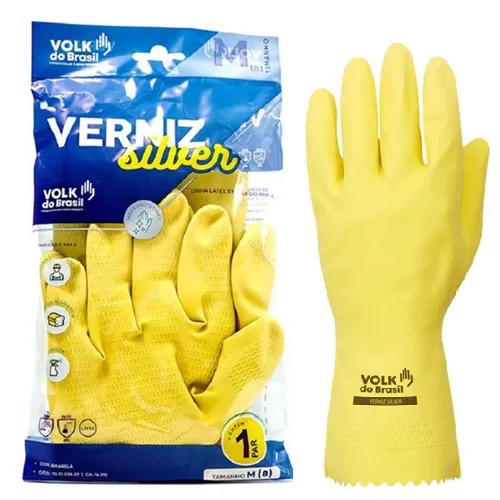 LUVA FORRADA AMARELO VERNIZ TM M VOLK 17614