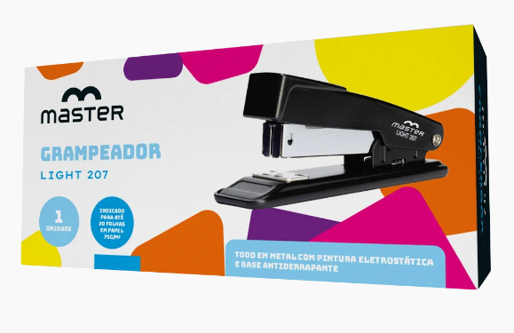 Grampeador Metal p/ate 25fls MASTER Light 207 150428