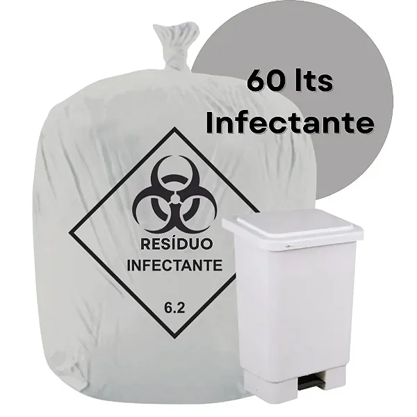 SACO P/LIXO BCO  60 L  INFECT REF 63X80 100X1 - BRASLIXO