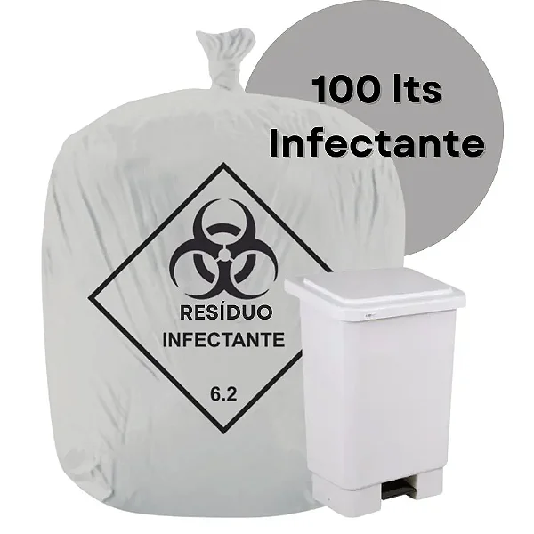 SACO P/LIXO BCO 100 L INFECT LEVE 75X90 100X1 - BRASLIXO